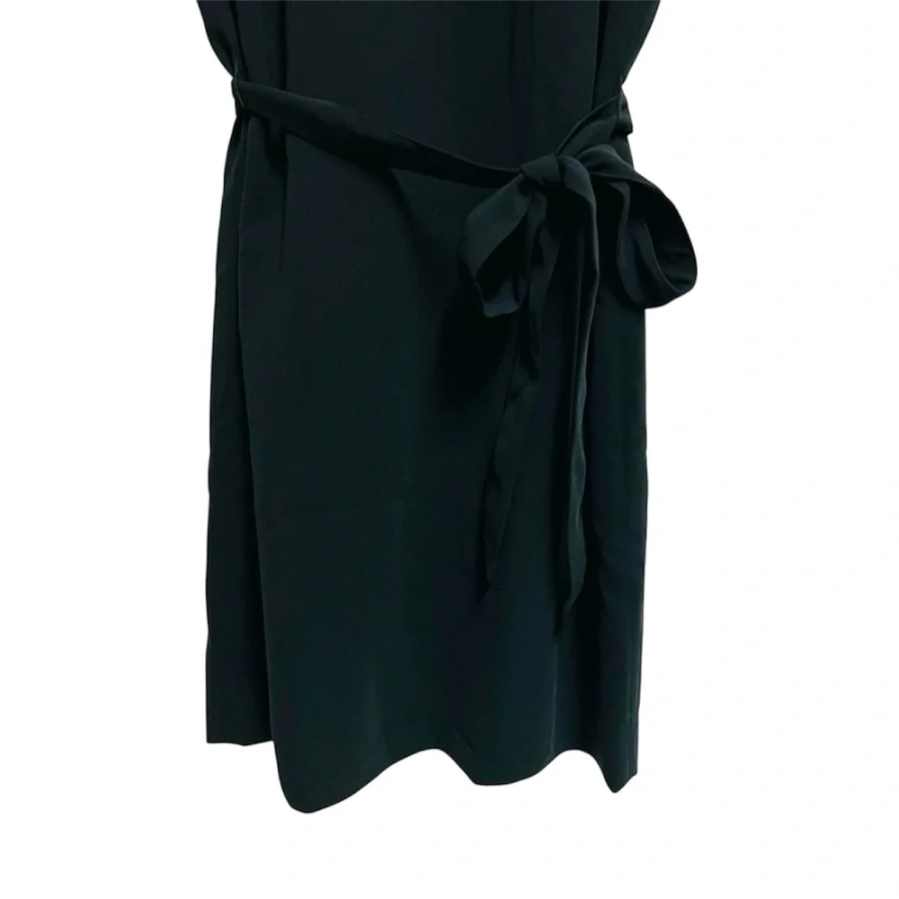 J.Crew Short-sleeve belted suiting dress In Black Size 4